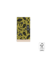 P43.314.007 Cadeauzakjes - Nature Animals Olive - Beige - 7 x 13 cm