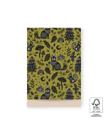 P43.314.017 Cadeauzakjes - Nature Animals Olive - Beige - 17 x 25 cm