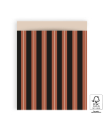P43.316.027 Cadeauzakjes - Stripe Chalk Chocolate - Beige - 27 x 34 cm