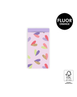 P43.332.007 Cadeauzakjes - Hearts Duo Pink - Lilac - 7 x 13 cm