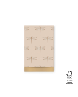 P43.349.012 Cadeauzakjes - Dragonfly Beige - Gold - 12 x 19 cm