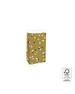 P44.083.012 Blokbodemzakken - Party Confetti Olive - 12 x 7 x 19 cm