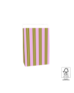 P44.087.017 Blokbodemzakken - Stripe Chalk Pink - 17 x 10 x 25 cm