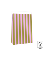 P44.087.027 Blokbodemzakken - Stripe Chalk Pink - 27 x 15 x 34 cm