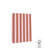 P44.094.027 Blokbodemzakken - Stripe Chalk Terra - 27 x 15 x 34 cm
