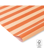 P45.224.070 Vloeipapier - Stripe - Cognac/Peach