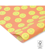 P45.229.070 Vloeipapier - Smiley - Salmon