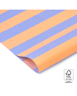 P45.232.070 Vloeipapier - Stripe - Blue/Peach