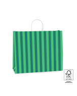P46.007.042 Papieren tassen - Stripe Jade Green/Mint