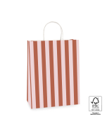 P46.009.026 Papieren tassen - Stripe Chocolate/Pink