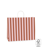 P46.009.042 Papieren tassen - Stripe Chocolate/Pink