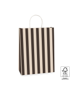 P46.012.026 Papieren tassen - Stripe Black/Beige