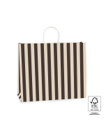 P46.012.042 Papieren tassen - Stripe Black/Beige