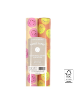 P52.004.050 Duo Pack Vloeipapier op rol - Smiley Pink/Salmon