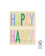 P74.462.250 Stickers Duo - Happy Birthday Letters Gold