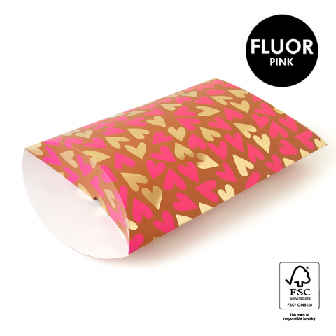 P47.102.040 Pillow Box - Large - Hearts Fluor Pink