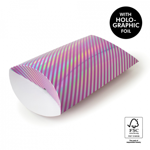 P47.106.040 Pillow boxes - Large - Holographic Pink