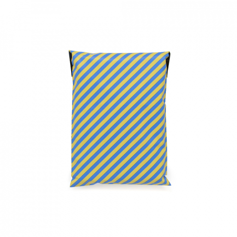 P49.008.035 Verzendzakken Recycled S - Stripe Blue/Yellow - 25 x 35 cm
