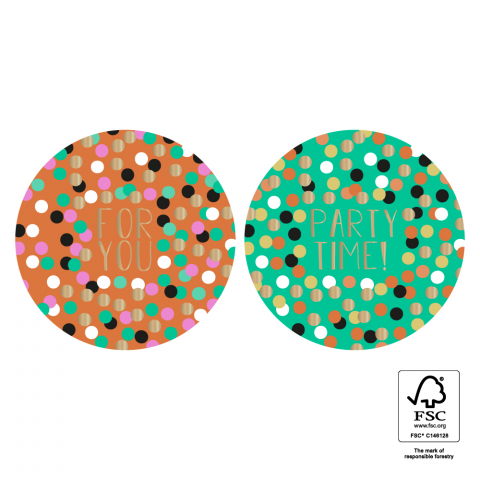 P74.342.250 Stickers Duo - For You Confetti Gold - Bright