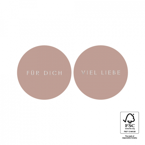 P74.367.250 Stickers Duo - Text (DE) Silver - Taupe